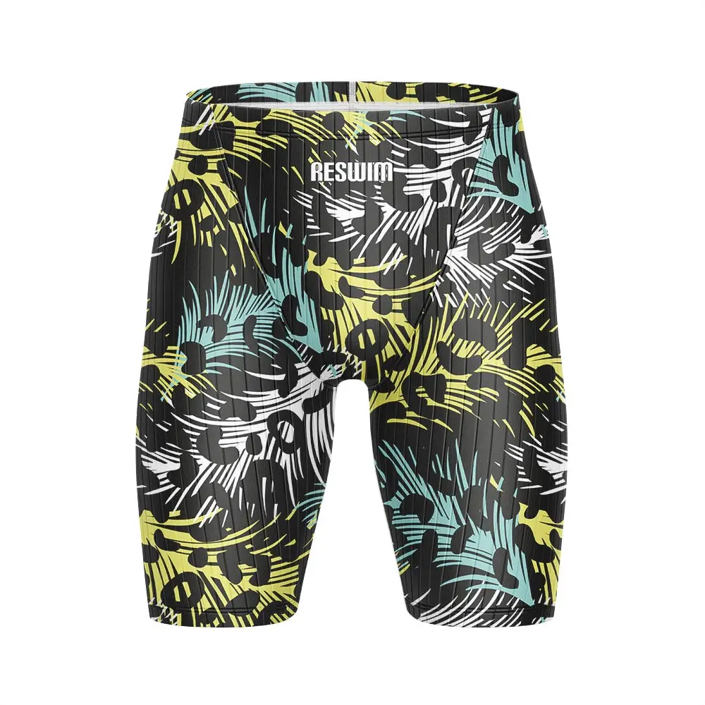 

New Summer Men's Print Beach Surfing Swim Jammer Tights Shorts Swimwear Swimming Trunks Sports Training Pants Quick Dry Swimsuit