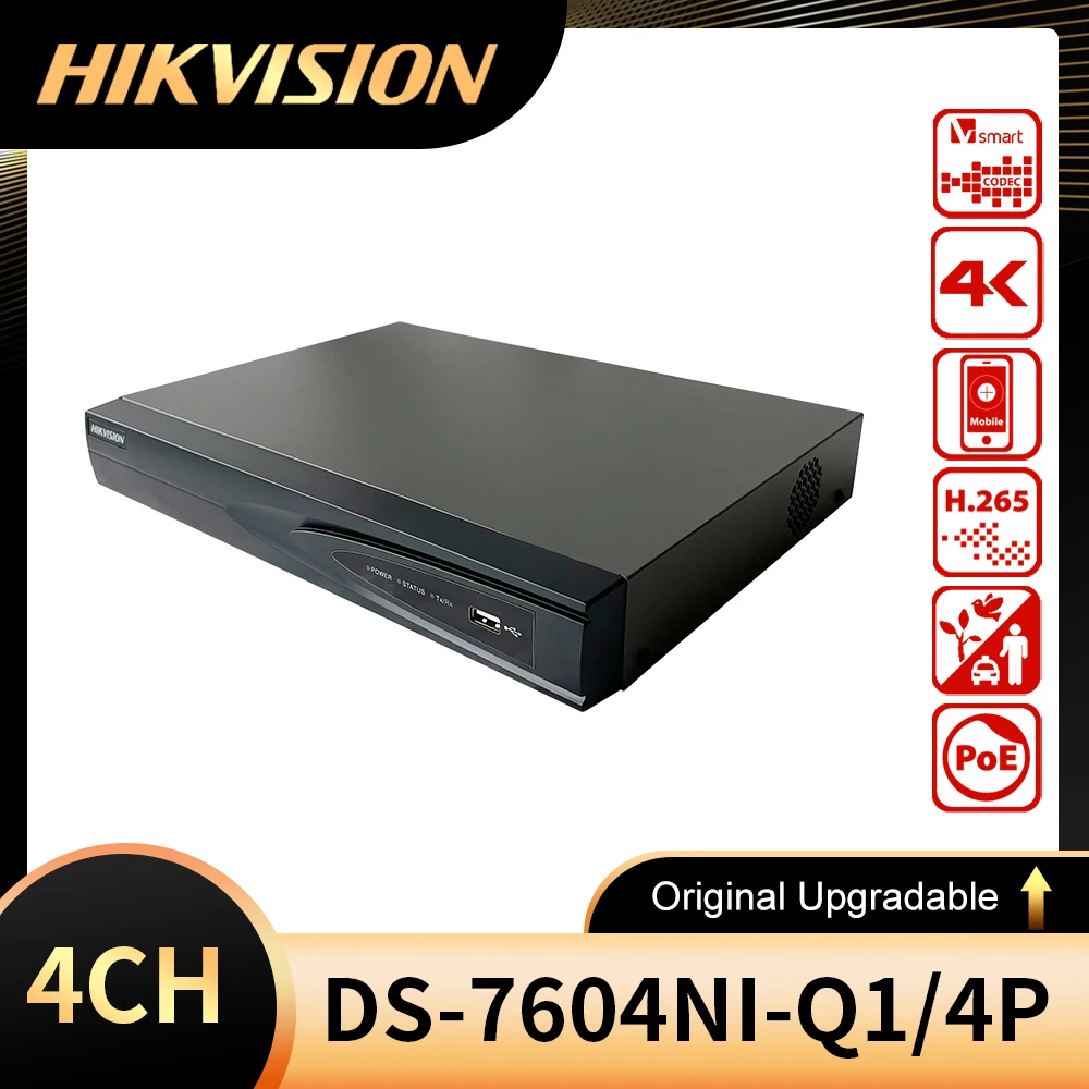 Оригинальный Hikvision DS-7608NI-Q1/8P 4/8 каналов 1U 4/8PoE 4K NVR H.265 + подключи и работай DS-7604NI-Q1/4P сетевой видеорегистратор
Оригинальный Hikvision DS-7608NI-Q1/8P 4/8 каналов 1U 4/8PoE 4K NVR H.265 + подключи и работай DS-7604NI-Q1/4P сетевой видеорегистратор