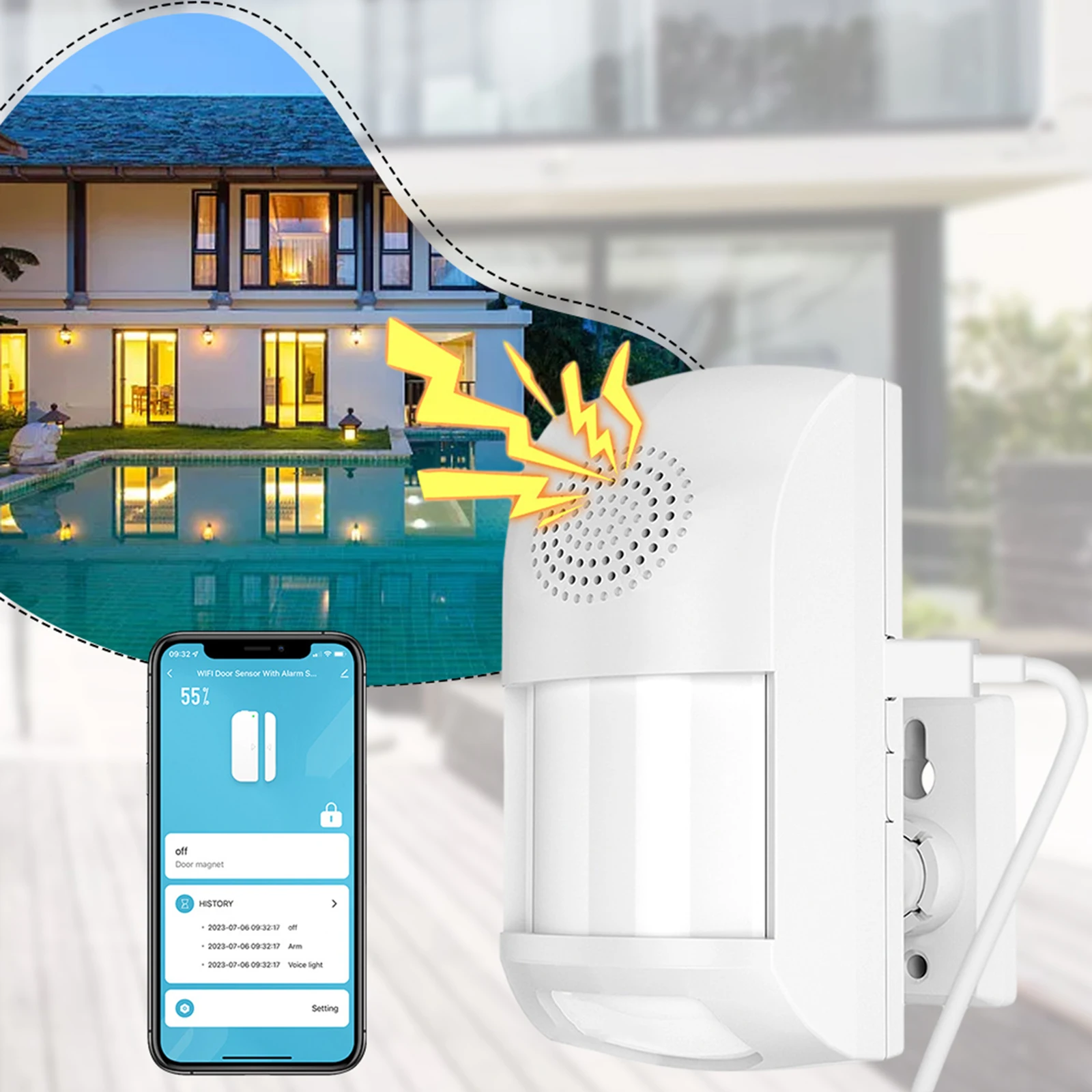 Tuya WiFi Infrared Motion Detector PIR Sensor Smart Home Burglar Alarm Sensor Security Protection Remote Monitor Smart Life APP
Tuya WiFi Infrared Motion Detector PIR Sensor Smart Home Burglar Alarm Sensor Security Protection Remote Monitor Smart Life APP