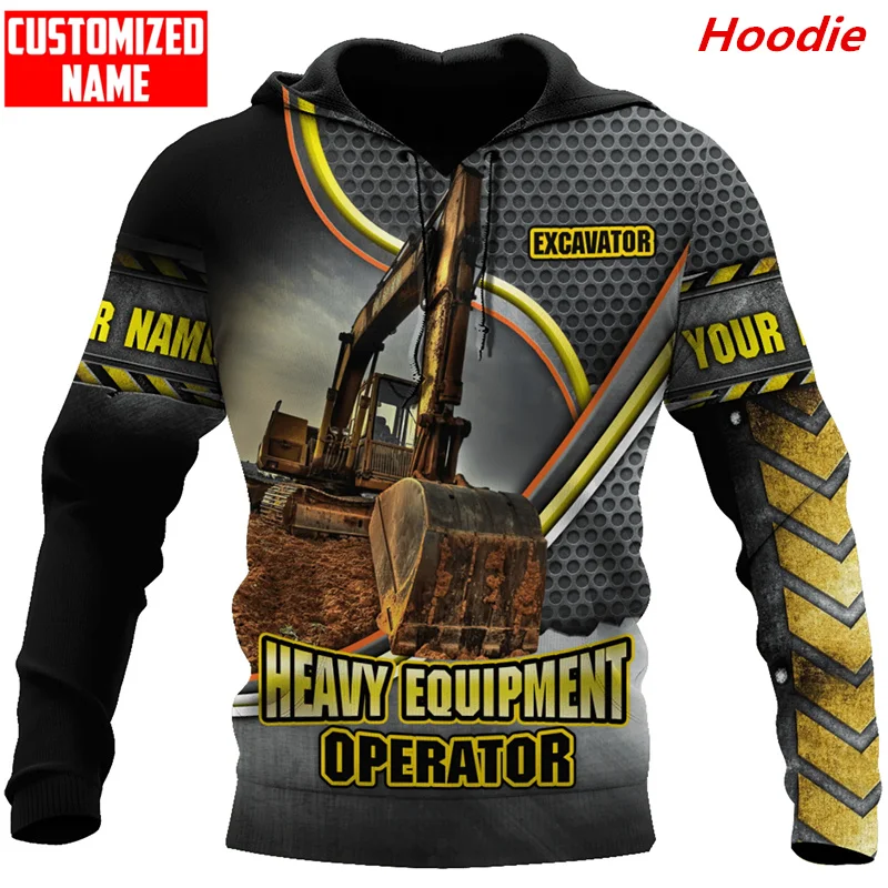 Custom Name Excavator Heavy equipment operator 3D Print Men's Zip Hoodie Autumn Unisex Street Casual Hoodie Sweatshirt C0020
Custom Name Excavator Heavy equipment operator 3D Print Men's Zip Hoodie Autumn Unisex Street Casual Hoodie Sweatshirt C0020