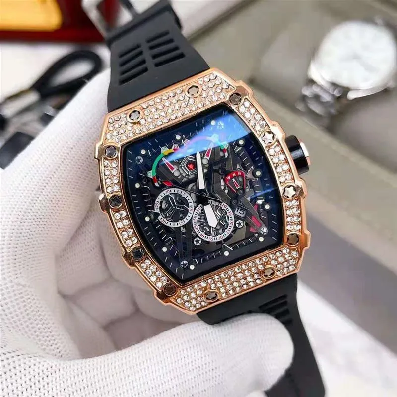 Top luxury men's brand 3 pointer sports run second RM Diamond automatic men's watch full function quartz watch
Top luxury men's brand 3 pointer sports run second RM Diamond automatic men's watch full function quartz watch