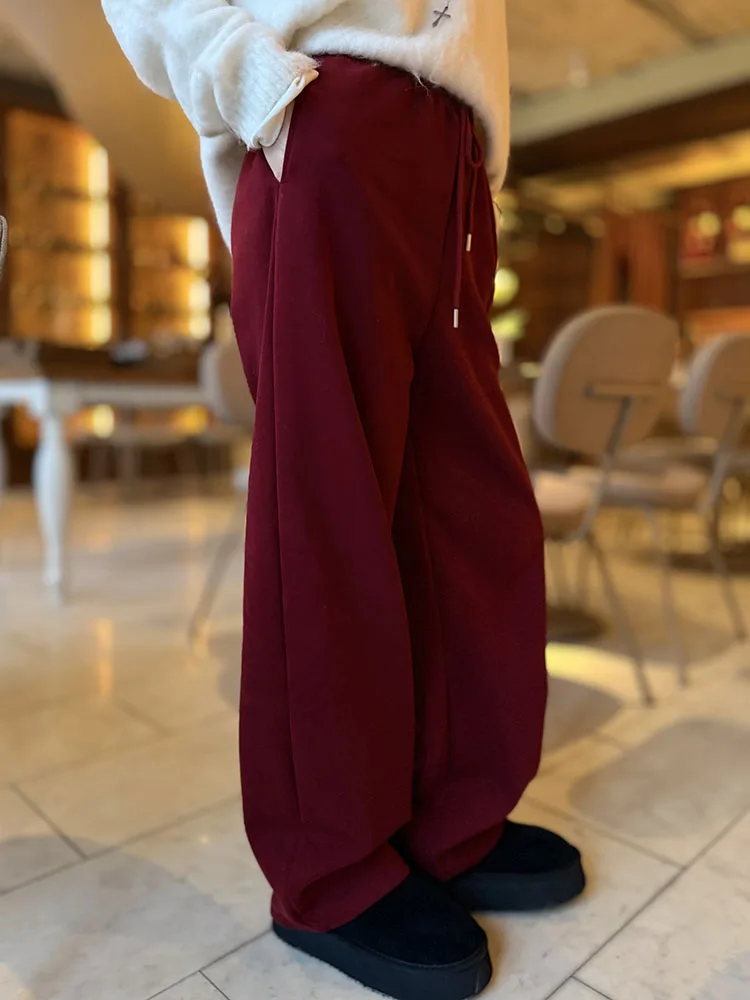 بنطلون رياضي نسائي من ستريمجيرل بلون أزرق ربيعي، واسع الساق وفضفاض مع حبل ربط، بنطلون قطني أحمر فضفاض للنساء بخصر عالٍ بنطلون رياضي نسائي من ستريمجيرل بلون أزرق ربيعي، واسع الساق وفضفاض مع حبل ربط، بنطلون قطني أحمر فضفاض للنساء بخصر عالٍ