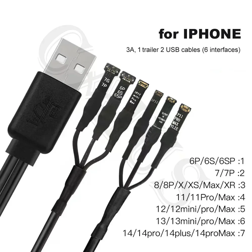 

CAIUS Power Cord 3A 1To2 USB Cable (6 Interfaces) Support for IPHONE 6P-14 PRO MAX