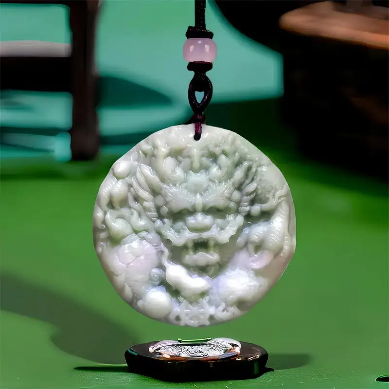 

Ожерелье с подвеской в виде дракона из натурального нефрита китайские талисманы резные ювелирные изделия Модные Винтажные Аксессуары Роскошные камни с драгоценными камнями