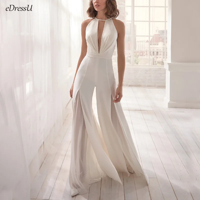 Women Jumpsuit 2023 Sexy V-Neck Halter One Piece Romper Pearls Lace White Wide Leg Pants Casual Evening Party Wear YL-5002
Women Jumpsuit 2023 Sexy V-Neck Halter One Piece Romper Pearls Lace White Wide Leg Pants Casual Evening Party Wear YL-5002