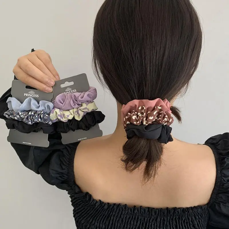 

3PCS/Set Satin Silky Scrunchies Hair Rope Luxury Elastic Hair Bands Women Hair Accessories Headwear Ponytail Holder Rubber Band
