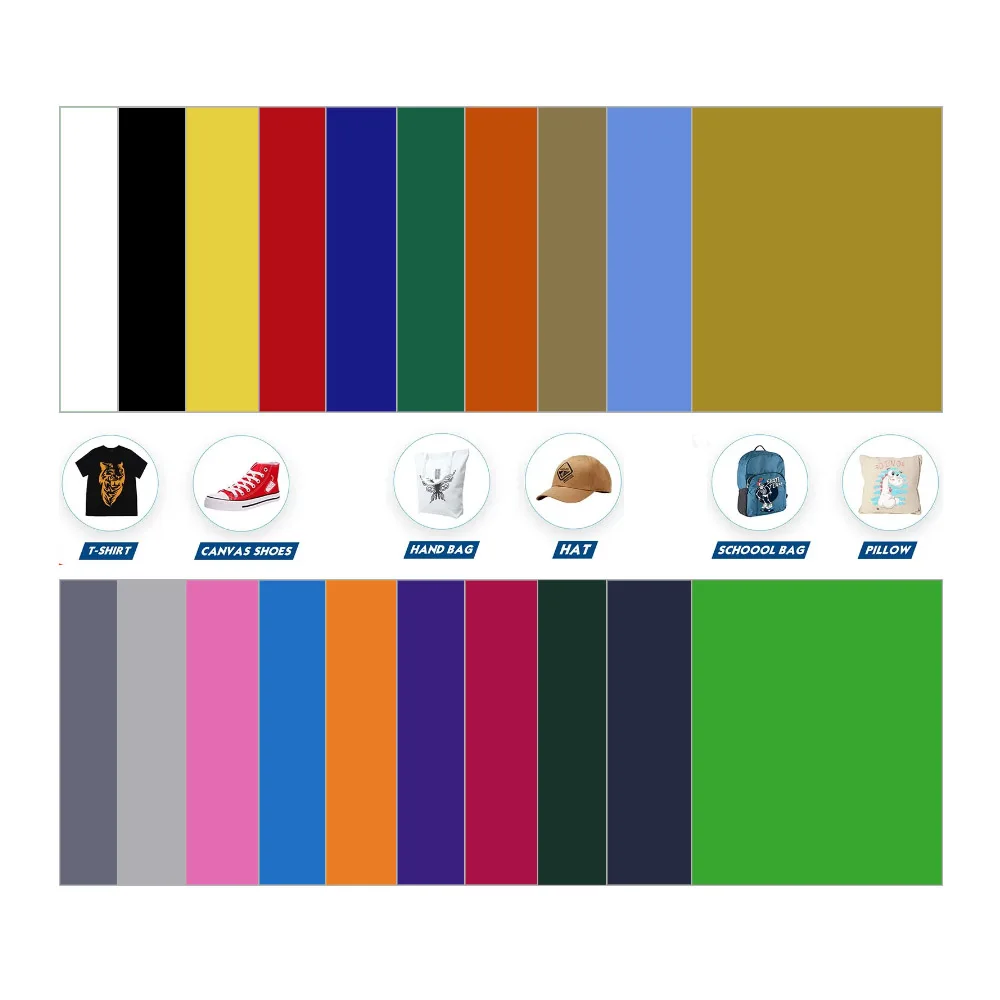 25CMx30CM Heat Transfer Vinyl For T-Shirt, Iron on Vinyl For Cutting Machines, Heat Press Machine, HTV Vinyl Easy to Weed
25CMx30CM Heat Transfer Vinyl For T-Shirt, Iron on Vinyl For Cutting Machines, Heat Press Machine, HTV Vinyl Easy to Weed