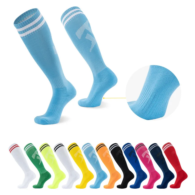 

1 Pair Football Sports Socks Long Knee Cotton Spandex Kids Legging Stockings Soccer Baseball Ankle Adults Children Socks