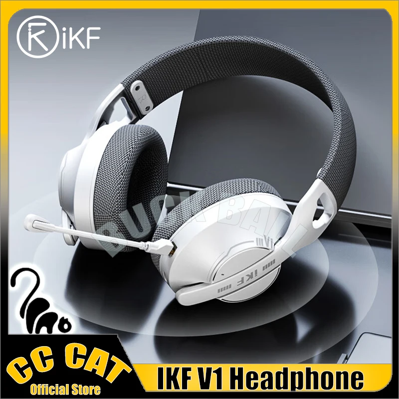 

iKF V1 Gamer Earphones Bluetooth Wireless Earphone Over Ear Noise Reduction Dynamic Headset With Microphone Headset Lightweight
