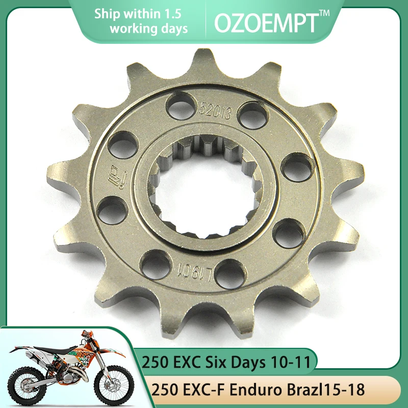 OZOEMPT 520-13T Motorcycle Front Sprocket Apply to 250 EXC Six Days,EXC-F Enduro Brazl,MX,SX Motocross,SX-F Racing,XC,XC TPI
OZOEMPT 520-13T Motorcycle Front Sprocket Apply to 250 EXC Six Days,EXC-F Enduro Brazl,MX,SX Motocross,SX-F Racing,XC,XC TPI