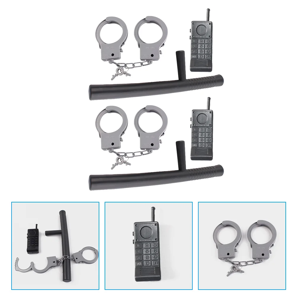 2Sets Halloween Kids Policeman Cosplay Handcuffs Prop Policeman Role Play Prop Kit
2Sets Halloween Kids Policeman Cosplay Handcuffs Prop Policeman Role Play Prop Kit