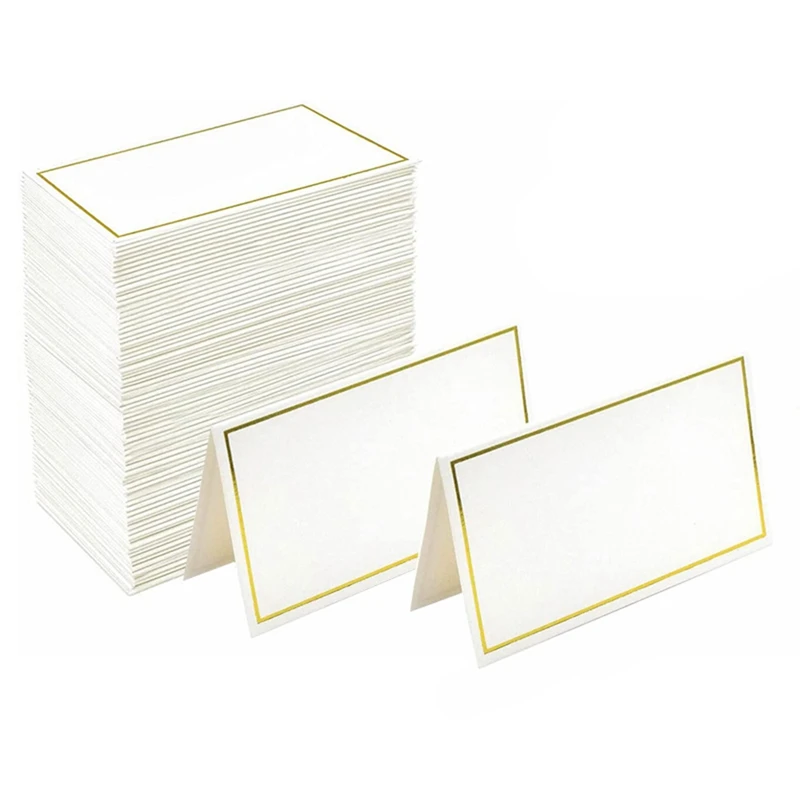 120 Piece Place Cards Small Tent Cards Gold & White Paper Suitable For Weddings, Banquets, Table Cards, And Name Cards
120 Piece Place Cards Small Tent Cards Gold & White Paper Suitable For Weddings, Banquets, Table Cards, And Name Cards