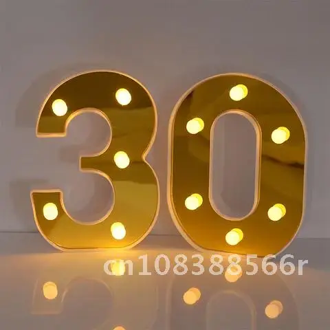 16cm Gold Luminous LED Letter Number Lamp 26 English Alphabet Battery Light For Romantic Wedding Kids Birthday Party Decorations
16cm Gold Luminous LED Letter Number Lamp 26 English Alphabet Battery Light For Romantic Wedding Kids Birthday Party Decorations