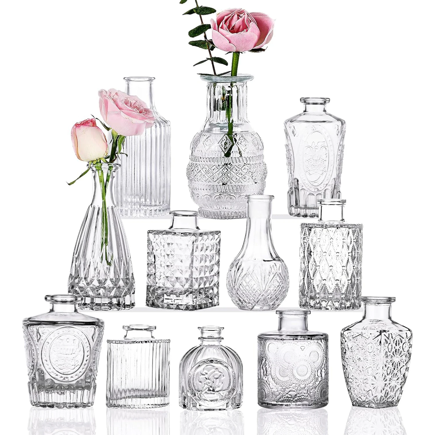 Glass Bud Vases in Bulk,Flower Vases for Centerpieces,Small Vases for Flowers for Centerpieces Rustic Wedding Home Table Decor
Glass Bud Vases in Bulk,Flower Vases for Centerpieces,Small Vases for Flowers for Centerpieces Rustic Wedding Home Table Decor