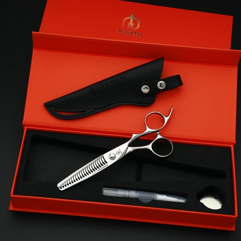 New MIZUTANI 6.0 6.7 inch VG10 steels speciality Barber scissors Thinning shear suit Dedicated to hair salons Refine cutting
New MIZUTANI 6.0 6.7 inch VG10 steels speciality Barber scissors Thinning shear suit Dedicated to hair salons Refine cutting