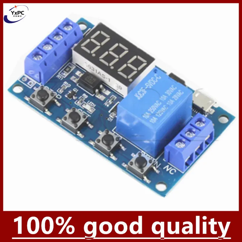DC 5V 12V 24V LED Light Digital Time Delay Relay Trigger Cycle Timer Delay Switch Circuit Board Timing Control Module DIY
DC 5V 12V 24V LED Light Digital Time Delay Relay Trigger Cycle Timer Delay Switch Circuit Board Timing Control Module DIY