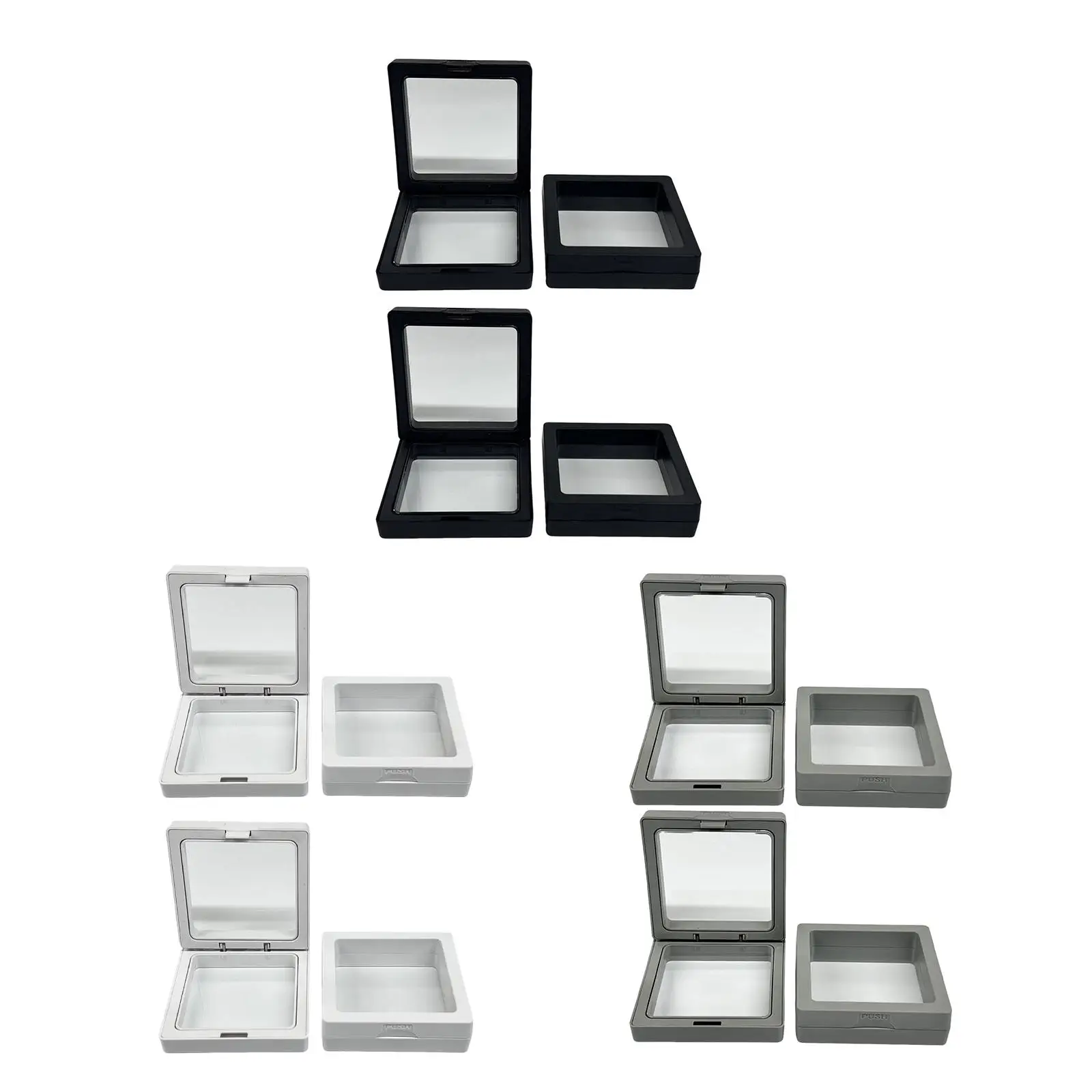 4x Floating Display Case Black Jewelry Storage Box for Specimens Chip Challenge Coin Display Jewelry Earrings Rings Antique Gift
4x Floating Display Case Black Jewelry Storage Box for Specimens Chip Challenge Coin Display Jewelry Earrings Rings Antique Gift