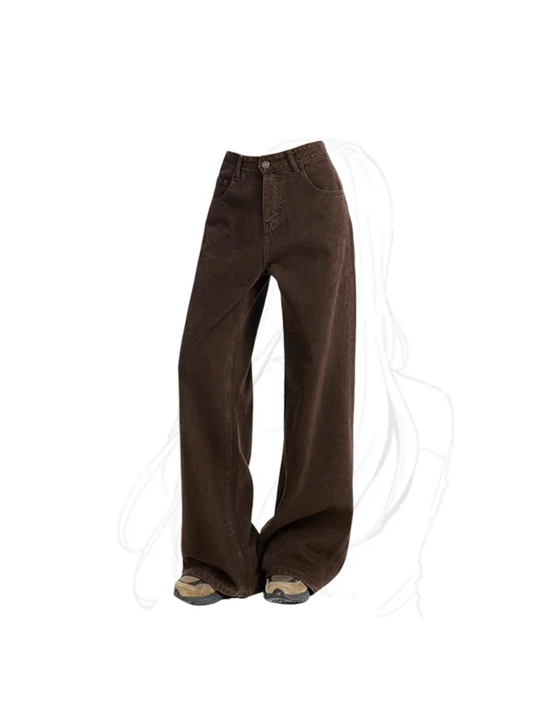 Женские мешковатые джинсы кофейного цвета, винтажные корейские ковбойские брюки с высокой талией, модные широкие джинсовые брюки в стиле Харадзюку, одежда 90-х, Y2k 2000s, 2023
Женские мешковатые джинсы кофейного цвета, винтажные корейские ковбойские брюки с высокой талией, модные широкие джинсовые брюки в стиле Харадзюку, одежда 90-х, Y2k 2000s, 2023