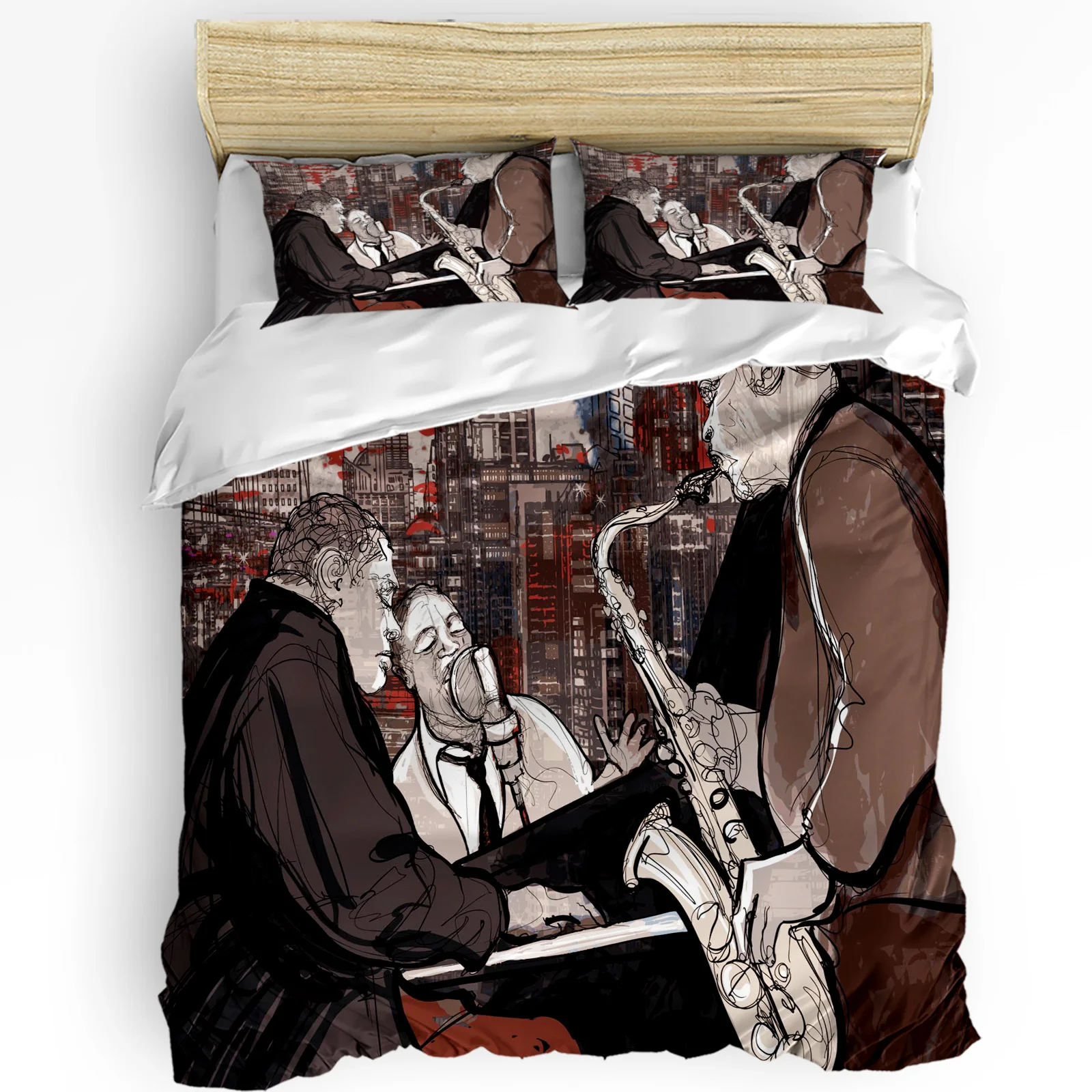 Musician Musical Instrument City Retro Bedding Set 3pcs Duvet Cover Pillowcase Quilt Cover Double Bed Set Home Textile
Musician Musical Instrument City Retro Bedding Set 3pcs Duvet Cover Pillowcase Quilt Cover Double Bed Set Home Textile