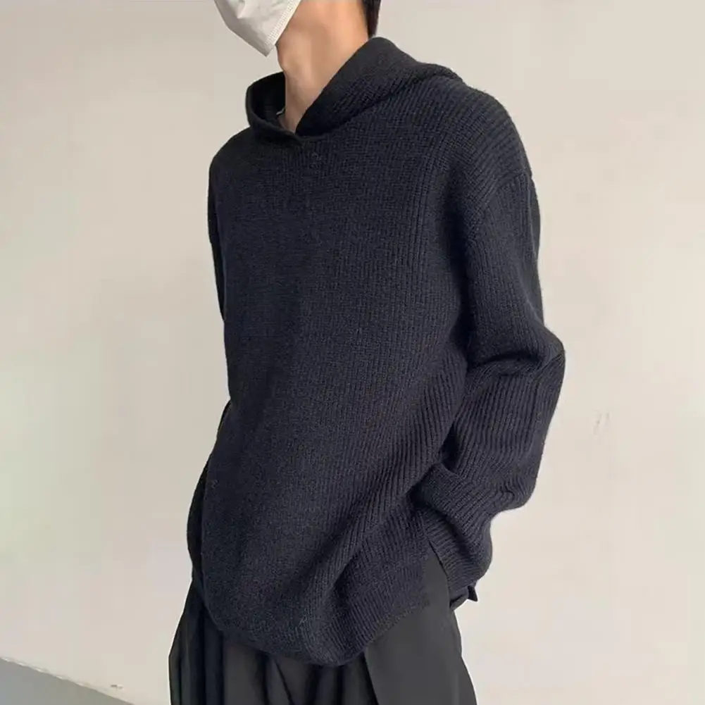 Winter Hoodie Cozy Hooded Men's Knitted Sweater with Side Split Retro Casual Pullover Warm Mid Length Winter Fall Style Winter
Winter Hoodie Cozy Hooded Men's Knitted Sweater with Side Split Retro Casual Pullover Warm Mid Length Winter Fall Style Winter