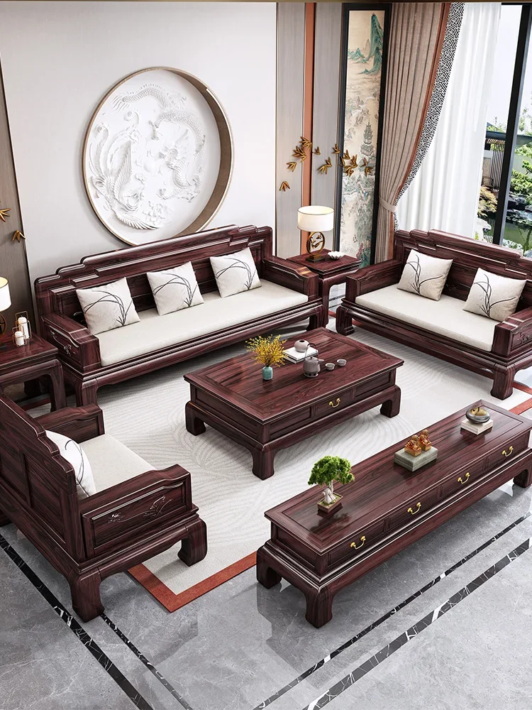 Golden rosewood all solid wood sofa household villa living room antique carved mahogany furniture in Ming and Qing dynasties
Golden rosewood all solid wood sofa household villa living room antique carved mahogany furniture in Ming and Qing dynasties