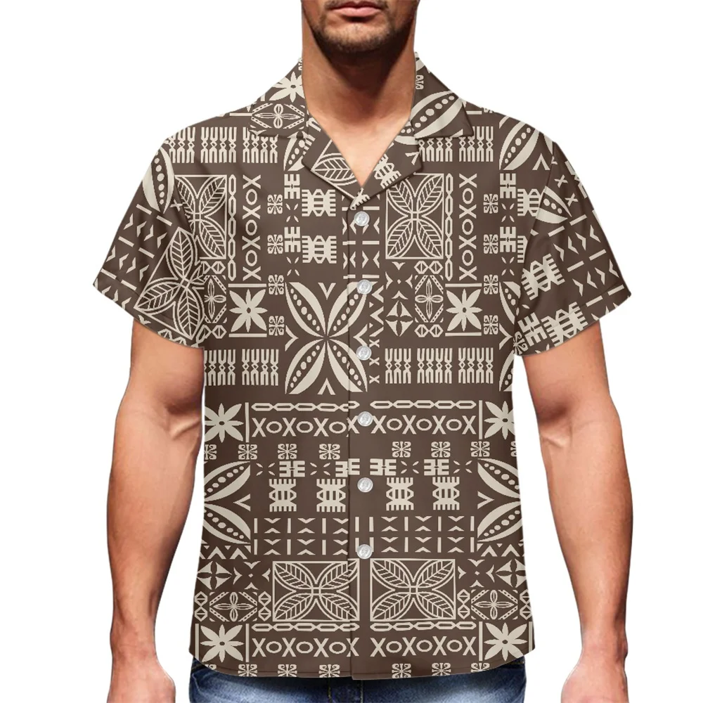 Breathable Polyester Clothing Polynesian Tribal Samoa Fiji Tonga Tapa Flower Print Summer Beach Casual Men's Short Sleeve Shirt
Breathable Polyester Clothing Polynesian Tribal Samoa Fiji Tonga Tapa Flower Print Summer Beach Casual Men's Short Sleeve Shirt