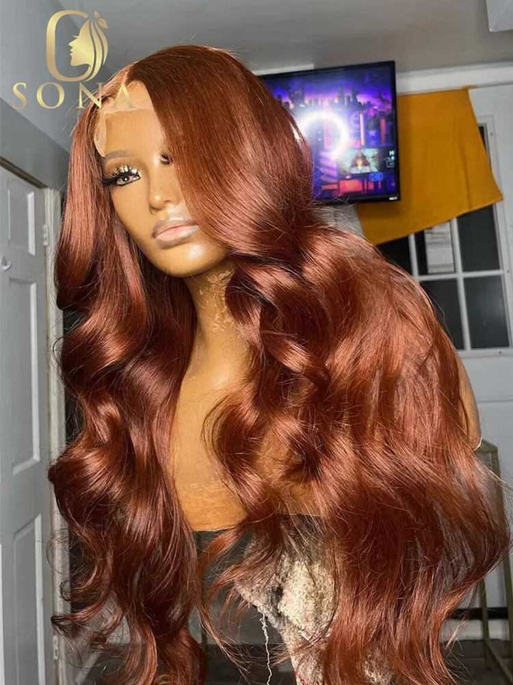 13x6 HD Transparent Lace Frontal Wig Orange Ginger 13x4 Lace Front Wig Brown #33 Black Colored Human Hair Wigs For Women 30inch
13x6 HD Transparent Lace Frontal Wig Orange Ginger 13x4 Lace Front Wig Brown #33 Black Colored Human Hair Wigs For Women 30inch