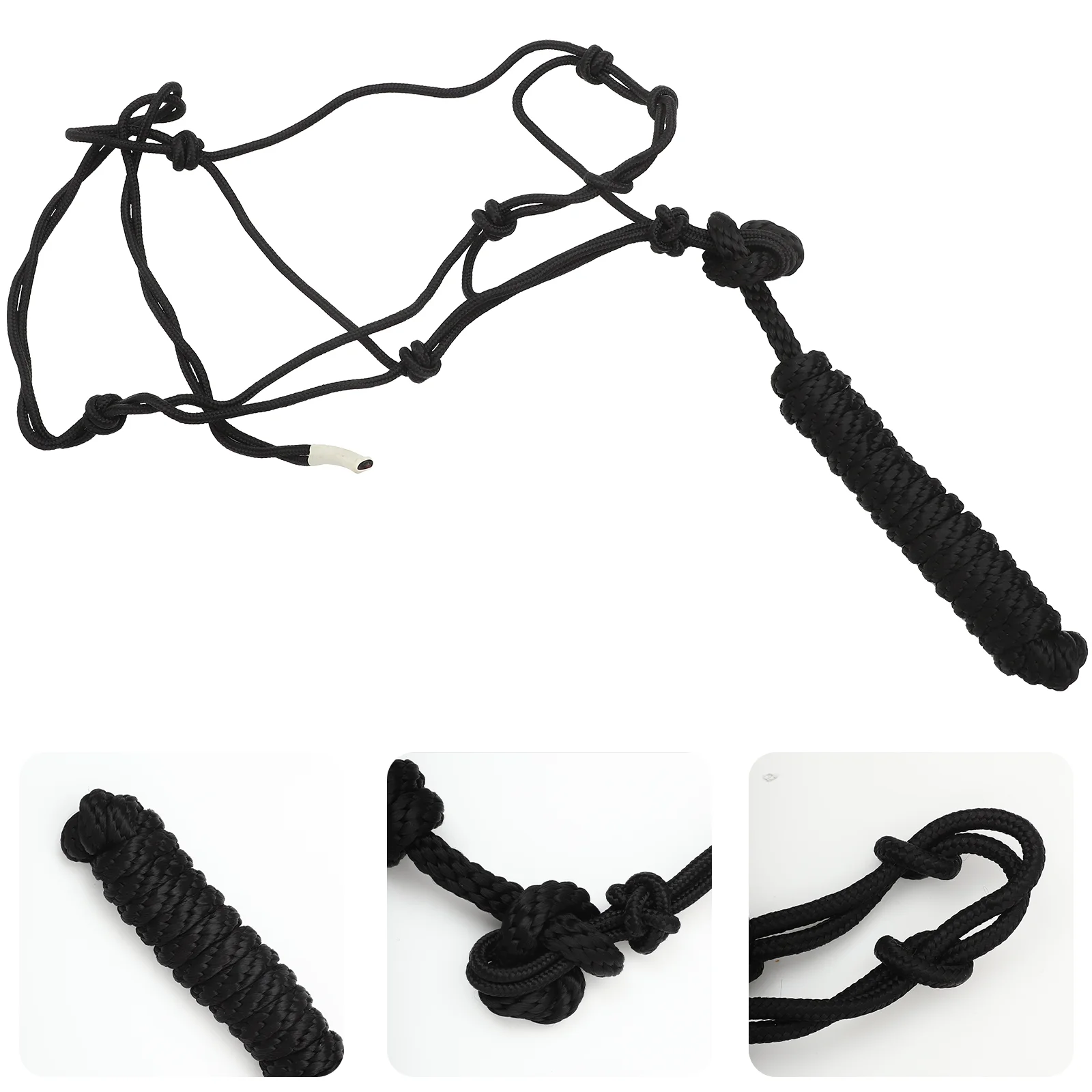 

Horse Halter Braid Halter Portable Horse Halter Knot Stiff Cloth Art Training Halter Horse Supply Random Color