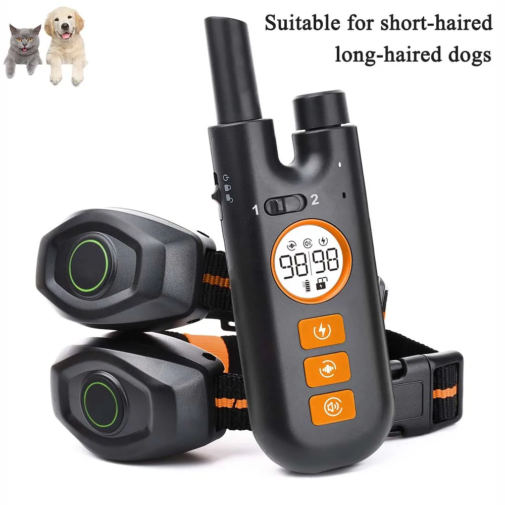 

800m Dog Training Collar Help Train Behavior Aids Anti Bark Electric Shocker Adjustble Collar for Dogs with Short,Long-haired