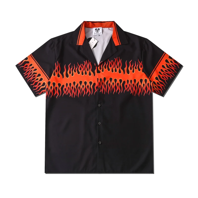 Summer New Men Short Sleeve Shirt Mens Casual Black Flame Printed Loose Beach Shirts Man Oversized Tops Camisa Hawaiana Hombre
Summer New Men Short Sleeve Shirt Mens Casual Black Flame Printed Loose Beach Shirts Man Oversized Tops Camisa Hawaiana Hombre