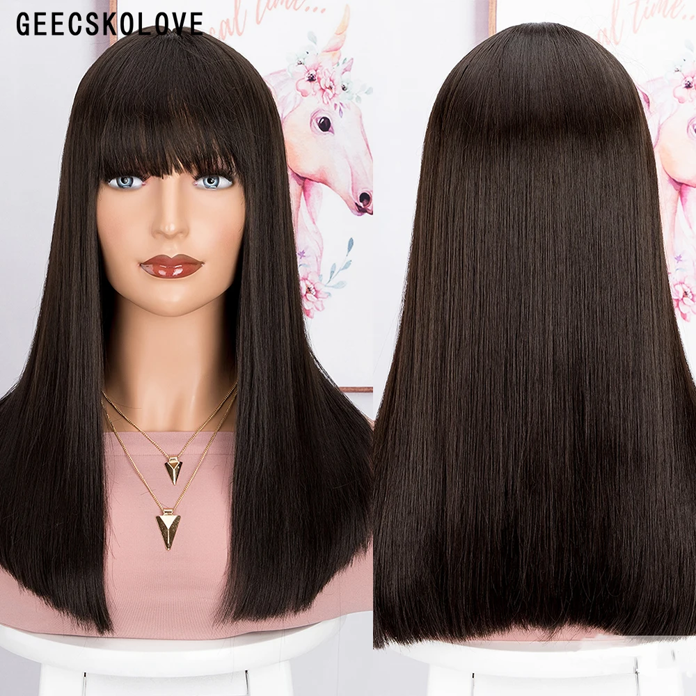Cosplay Long Straight Black Synthetic Wigs with Bangs for Women African American Lolita Daily Party Heat Resistant Fibre
Cosplay Long Straight Black Synthetic Wigs with Bangs for Women African American Lolita Daily Party Heat Resistant Fibre