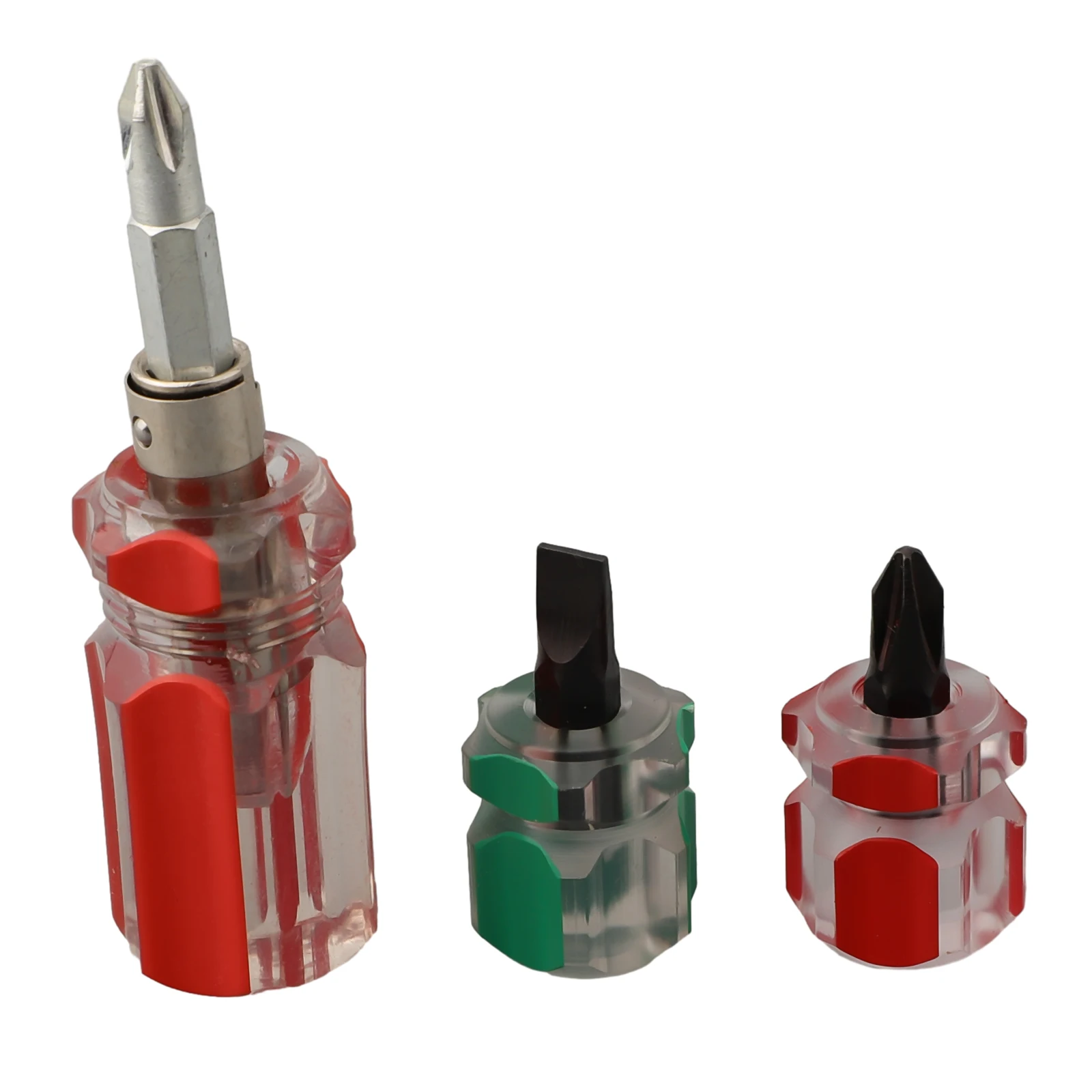Short Handle 3 Piece Screwdriver Set Anti Slip Handle Flat Head/Cross Head/2 in 1 Interchangeable Compact and Portable
Short Handle 3 Piece Screwdriver Set Anti Slip Handle Flat Head/Cross Head/2 in 1 Interchangeable Compact and Portable