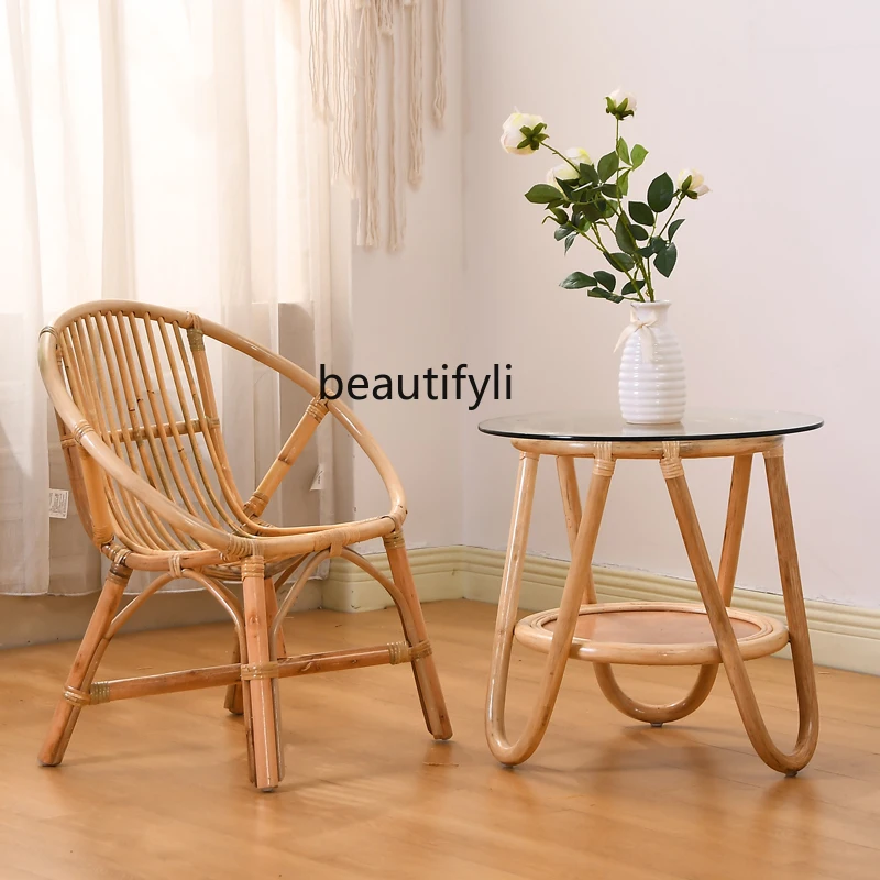 Real Rattan Leisure Balcony Lazy Rattan Chair Three-Piece Set Balcony Household Single Armchair Rattan
Real Rattan Leisure Balcony Lazy Rattan Chair Three-Piece Set Balcony Household Single Armchair Rattan
