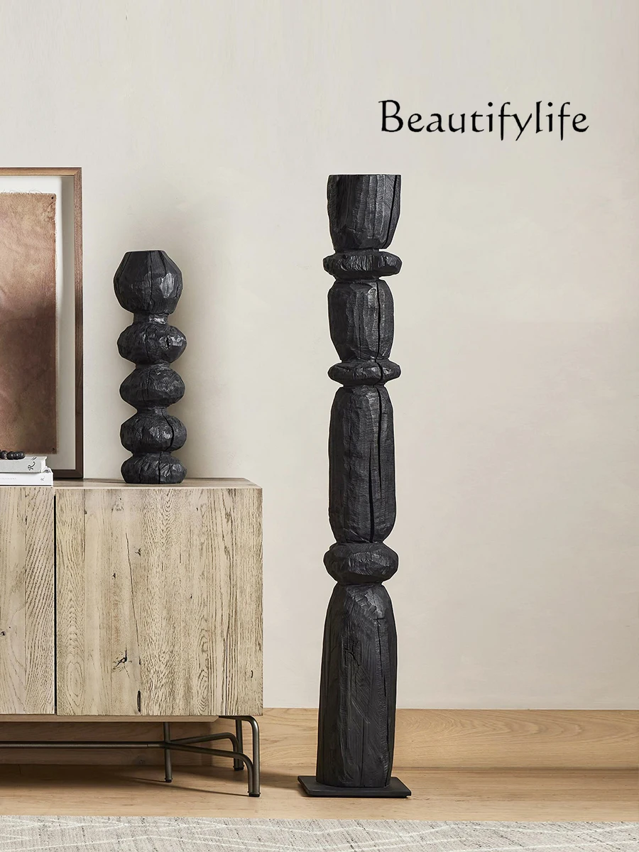 Carbonized Solid Wood Sculpture Floor Ornaments Hotel Homestay Hallway Vertical Height Wood Carving Decorations
Carbonized Solid Wood Sculpture Floor Ornaments Hotel Homestay Hallway Vertical Height Wood Carving Decorations