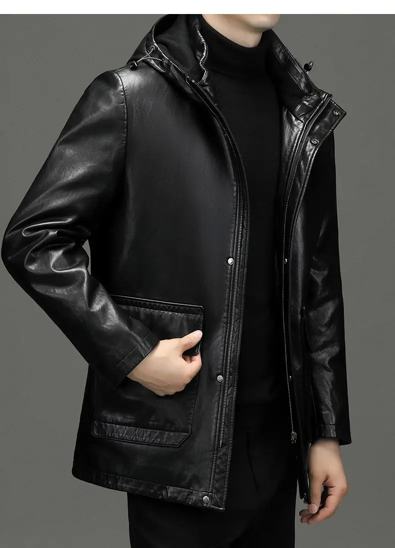 Men's Genuine Leather Jacket Hooded Down Jacket Coat Man Sheepskin Coat Windbreaker Male Winter Puffer Jacket Men Duck Down Coat 18 Mallzona S7a7bca0e088840b0ac805a688b9f1cb0R Men's Genuine Leather Jacket Hooded Down Jacket Coat Man Sheepskin Coat Windbreaker Male Winter Puffer Jacket Men Duck Down Coat Mallzona