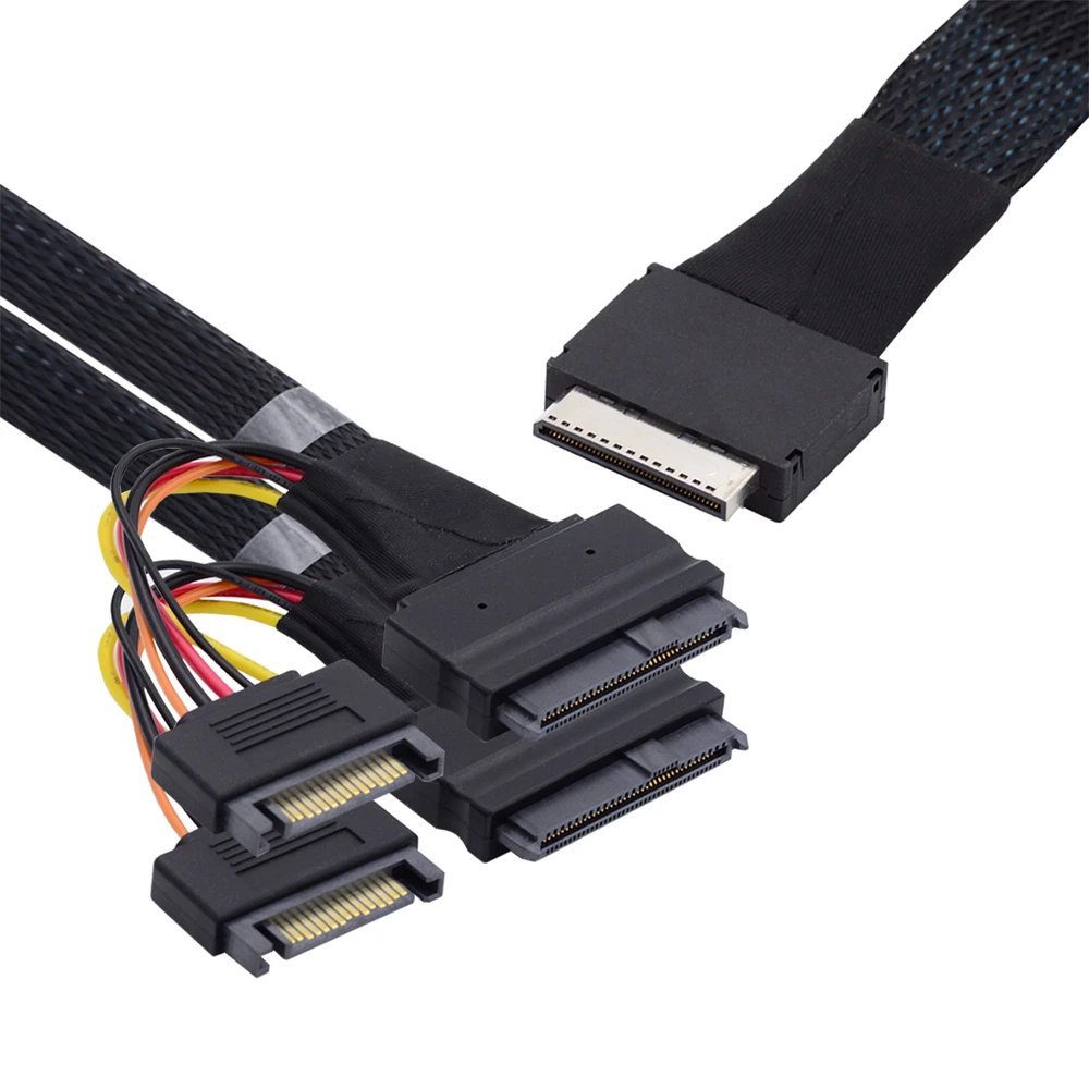 OCuLink PCIe PCI-Express SFF-8611 8x 8-Lane to Dual SFF-8639 U.2 4x SSD кабель для передачи данных 50 см
OCuLink PCIe PCI-Express SFF-8611 8x 8-Lane to Dual SFF-8639 U.2 4x SSD кабель для передачи данных 50 см