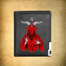 Unique Satan Sheep Head Printing Pu Leather wallet Men Bifold Credit Card Holder Short Purse Male 
Unique Satan Sheep Head Printing Pu Leather wallet Men Bifold Credit Card Holder Short Purse Male