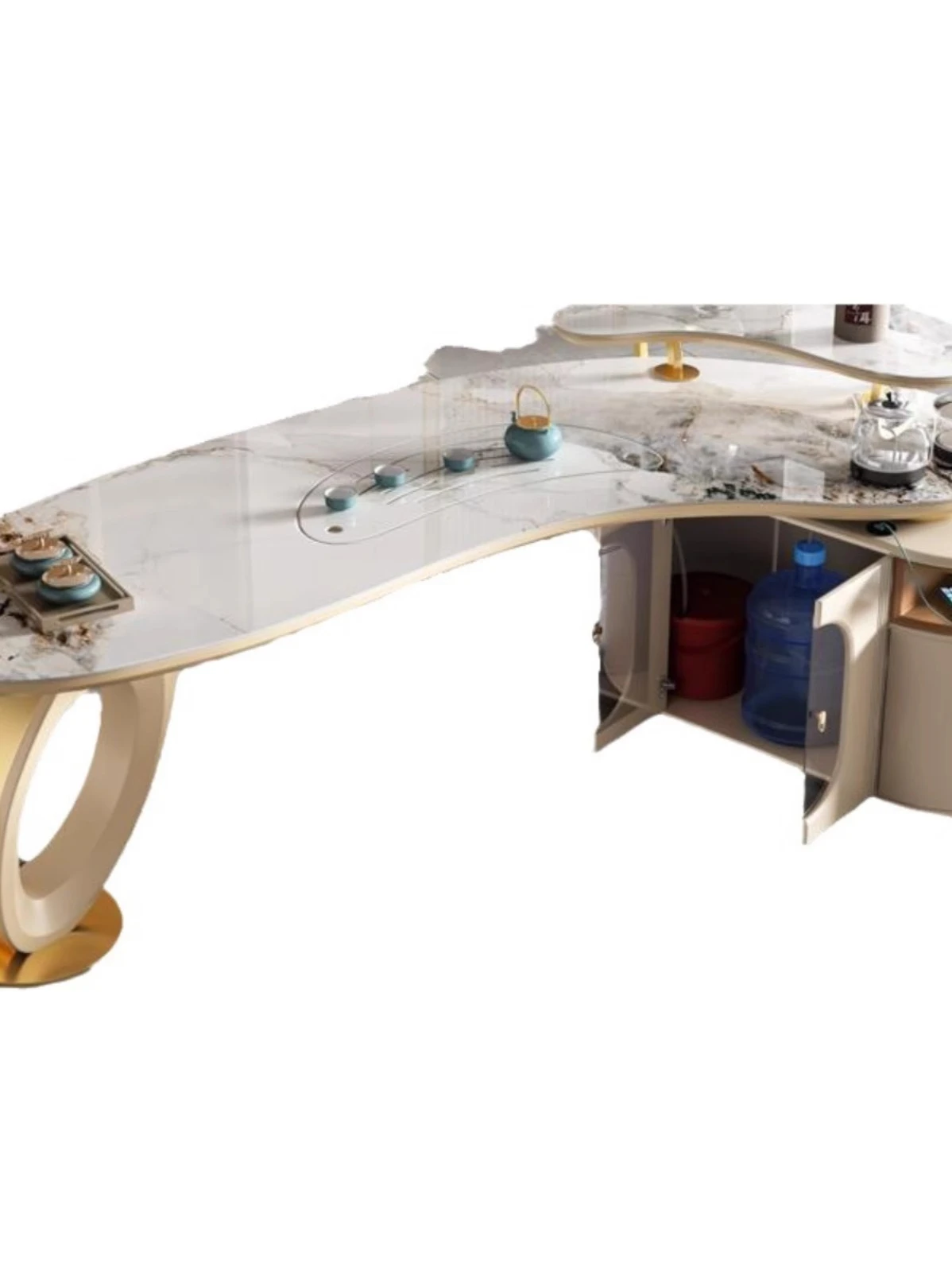 Modern rock slab large tea table, light luxury, high-end feeling, simple and integrated table, tea table and chair combination
Modern rock slab large tea table, light luxury, high-end feeling, simple and integrated table, tea table and chair combination