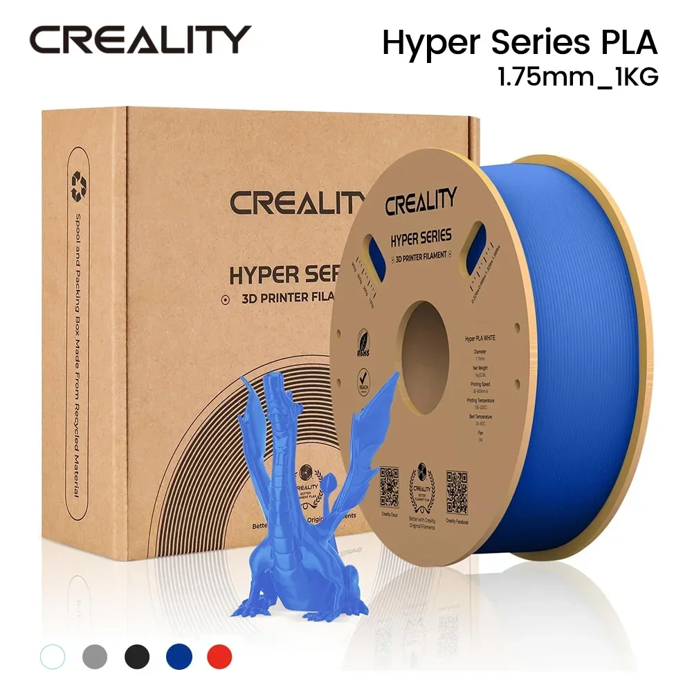 

CREALITY 3D Printer Materials Hyper Series PLA Filament 1.75mm 1KG Better Fluidity Faster Cooling High Precision For FDM Printer