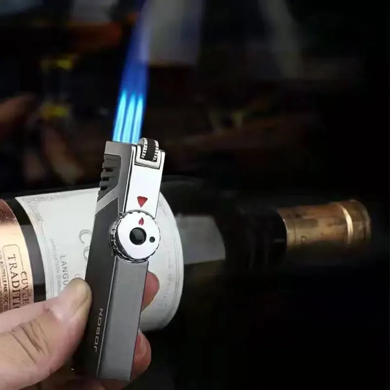 Wholesale of New Visual Air Window Gas Lighters, Sandwheel Type, Strong Three Straight Blue Flame Cigar Windproof Lighter Tools
Wholesale of New Visual Air Window Gas Lighters, Sandwheel Type, Strong Three Straight Blue Flame Cigar Windproof Lighter Tools