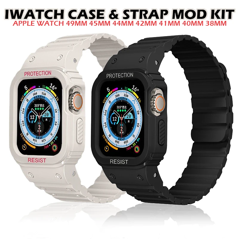 Ремешок + чехол для Apple Watch Series Ultra 8 7 6 SE 5 4 49 мм 40 мм 44 мм 38 мм 42 мм 41 мм 45 мм силиконовый ремешок магнитный браслет
Ремешок + чехол для Apple Watch Series Ultra 8 7 6 SE 5 4 49 мм 40 мм 44 мм 38 мм 42 мм 41 мм 45 мм силиконовый ремешок магнитный браслет