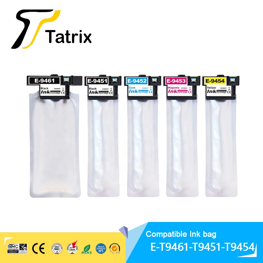 

Tatrix T945 9451 T9461 T9451 T9452 T9453 T9454 Premium Color Compatible Ink Bag Cartridge for Epson WorkForce Pro WF-C5710DWF