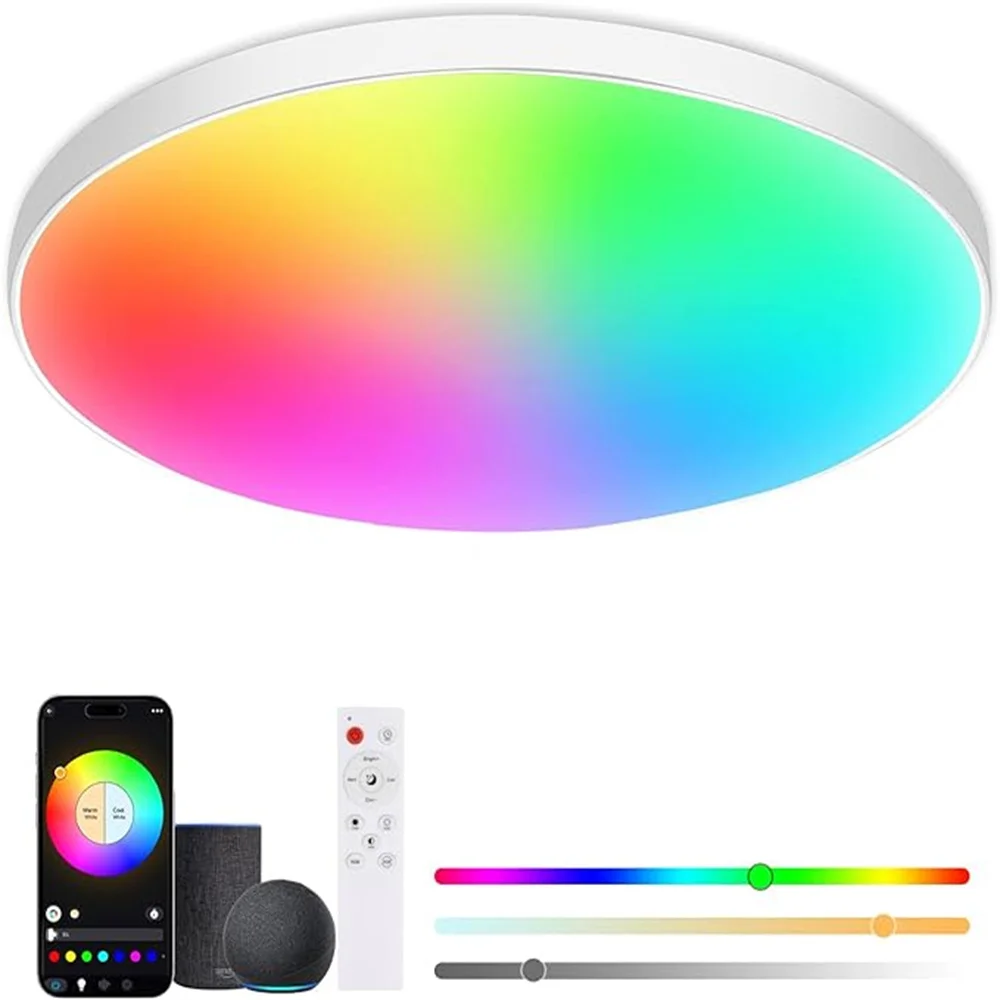 

RGB-светильник потолочный светодиодный, 30 Вт, с пультом ДУ