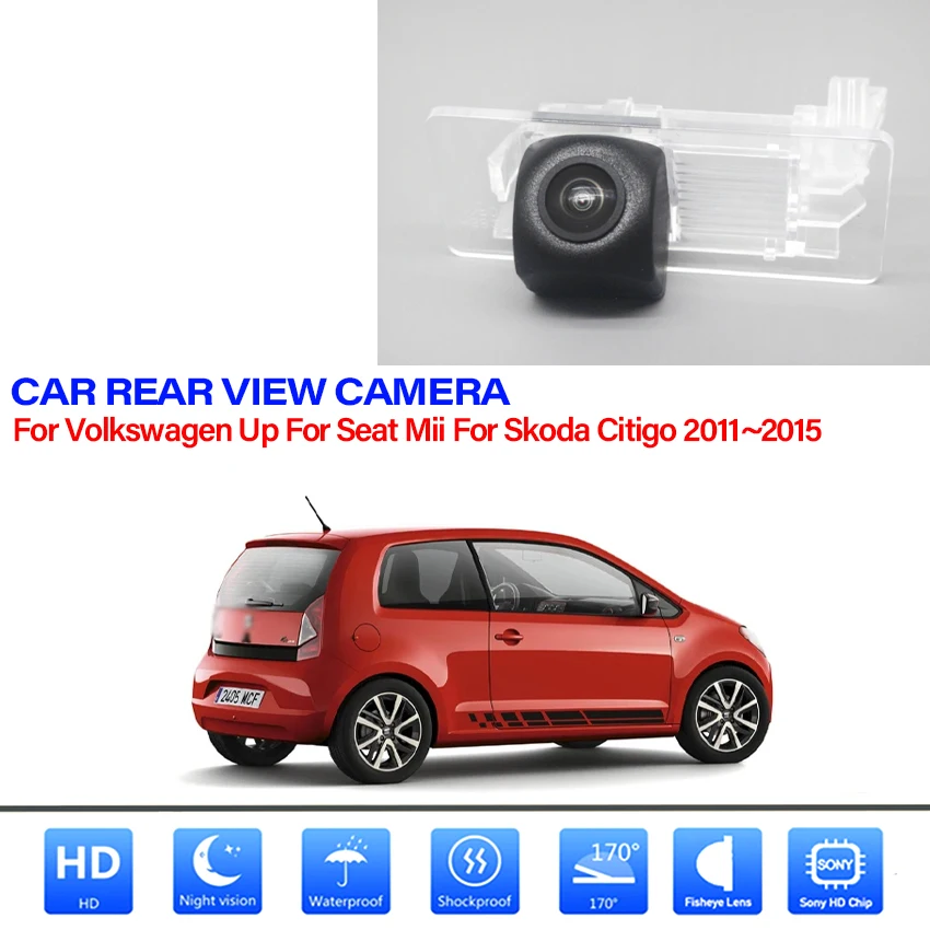 Резервная камера заднего вида для Volkswagen Up для Seat Mii для Skoda Citigo 2011 ~ 2015 HD CCD камера ночного видения 
Резервная камера заднего вида для Volkswagen Up для Seat Mii для Skoda Citigo 2011 ~ 2015 HD CCD камера ночного видения