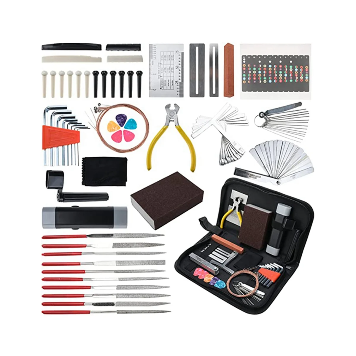 

72 Pieces Of Guitar Repair and Maintenance Tools with Storage Bags, Gifts for Musicians and Beginners and Enthusiasts