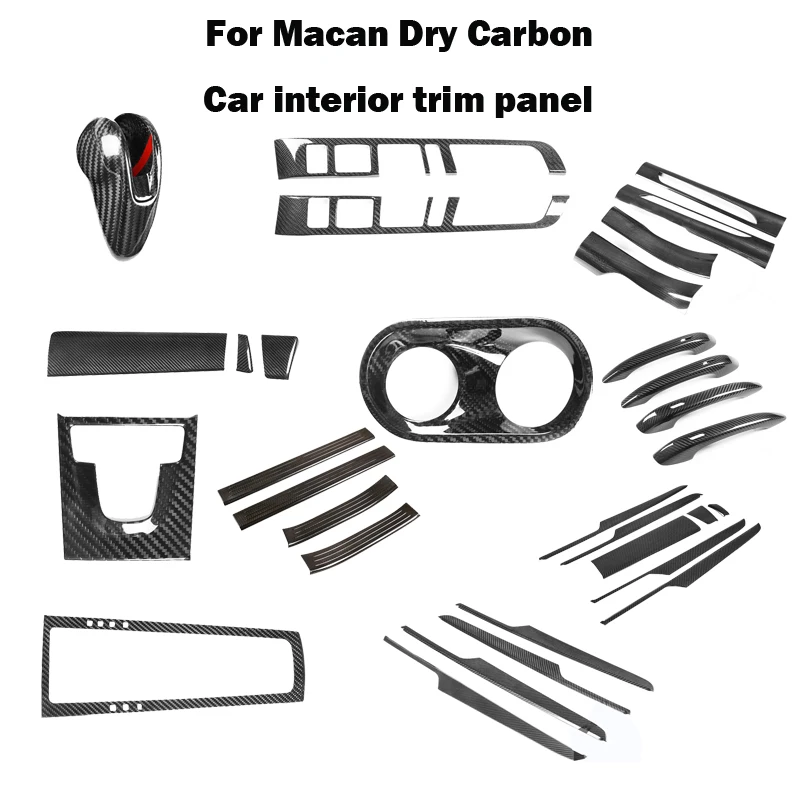 Dry Carbon fiber Car interior trim strip Guard plate Sticker Cover For Porsche Macan 14-20
Dry Carbon fiber Car interior trim strip Guard plate Sticker Cover For Porsche Macan 14-20