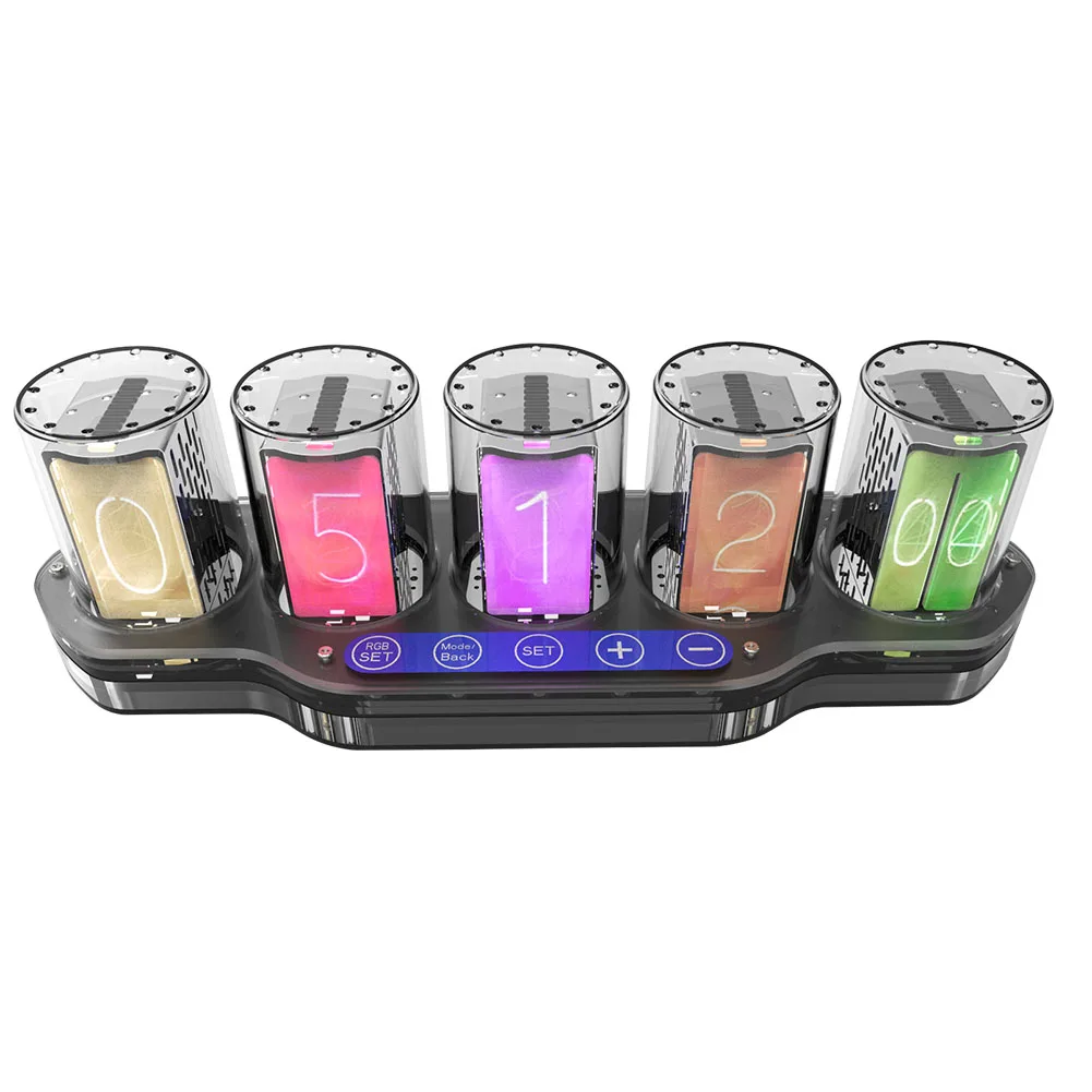 Durable Tube Clock RGB LED RGB Color Change RGB Lighting Stunning Retro Design With 24 Hours Adjustable Colors
Durable Tube Clock RGB LED RGB Color Change RGB Lighting Stunning Retro Design With 24 Hours Adjustable Colors