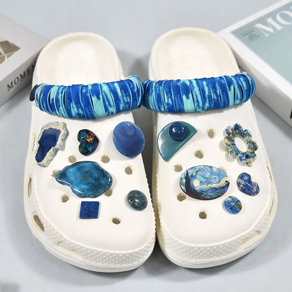 Blue Starry Sky Agate Ins Hot Croc Charms Designer Luxury Adornment for Clogs Sandals Elegant Clogs Jeans Beautiful Accessories
Blue Starry Sky Agate Ins Hot Croc Charms Designer Luxury Adornment for Clogs Sandals Elegant Clogs Jeans Beautiful Accessories