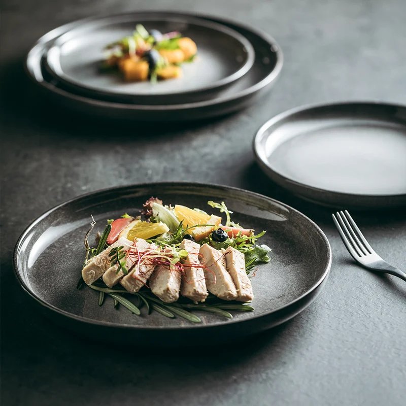 Grey Luxury Western Food Plate, Ceramic Plate Steak Plate Home Dishes Dim Sum Plate Dinner Set Plates and Dishes 8/10 Inch Plate
Grey Luxury Western Food Plate, Ceramic Plate Steak Plate Home Dishes Dim Sum Plate Dinner Set Plates and Dishes 8/10 Inch Plate