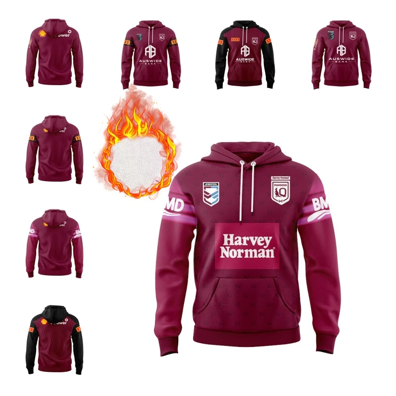 

2023 Queensland MAROONS STATE OF ORIGIN Rugby Personality Loose Clothing Commemoration Hoodie